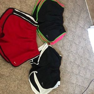 3 pairs of Nike tempo running shorts